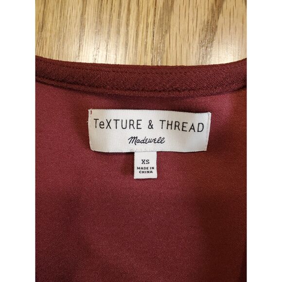 Madewell Texture & Thread Womens XS Crepe Balloon-Sleeve Dress VGUC - Picture 4 of 12